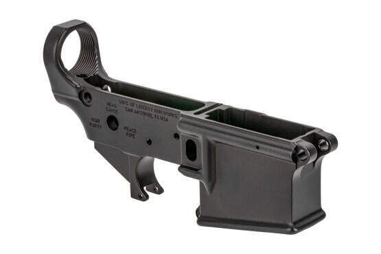 SOLGW ar-15 stripped lower receiver with Scalper design is made in San Antonio, Texas.